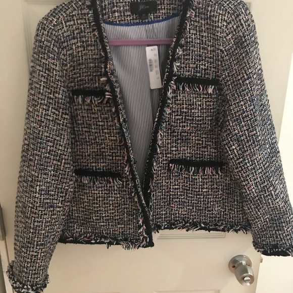 J Crew metallic tweed jacket , size 16, NWT - Picture 3 of 6